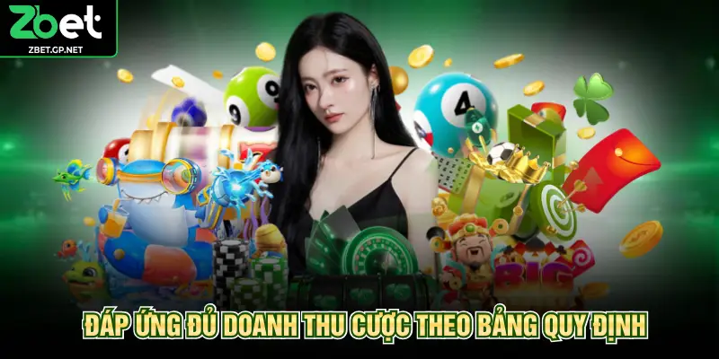 Đáp ứng đủ doanh thu cược theo bảng quy định